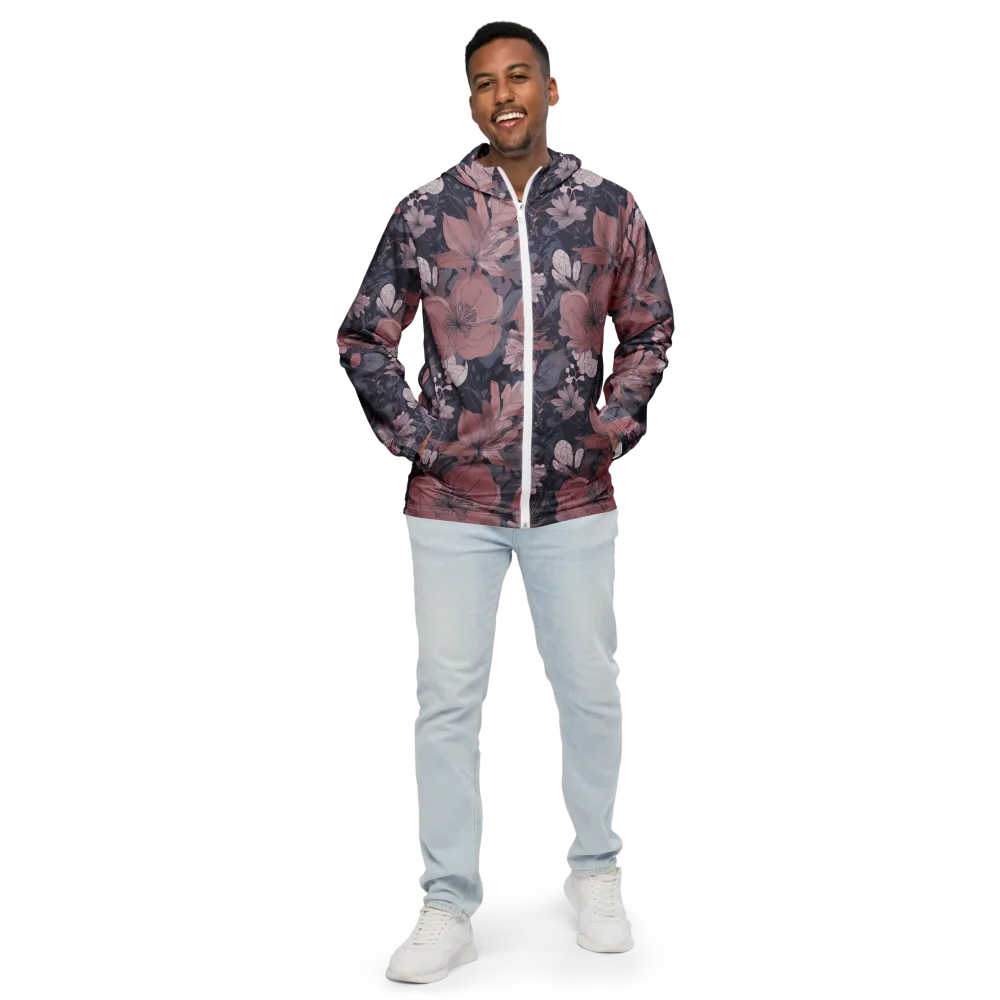Moonlit Wildflower on Men's Windbreaker — Front