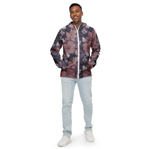 Moonlit Wildflower on a Men's Windbreaker