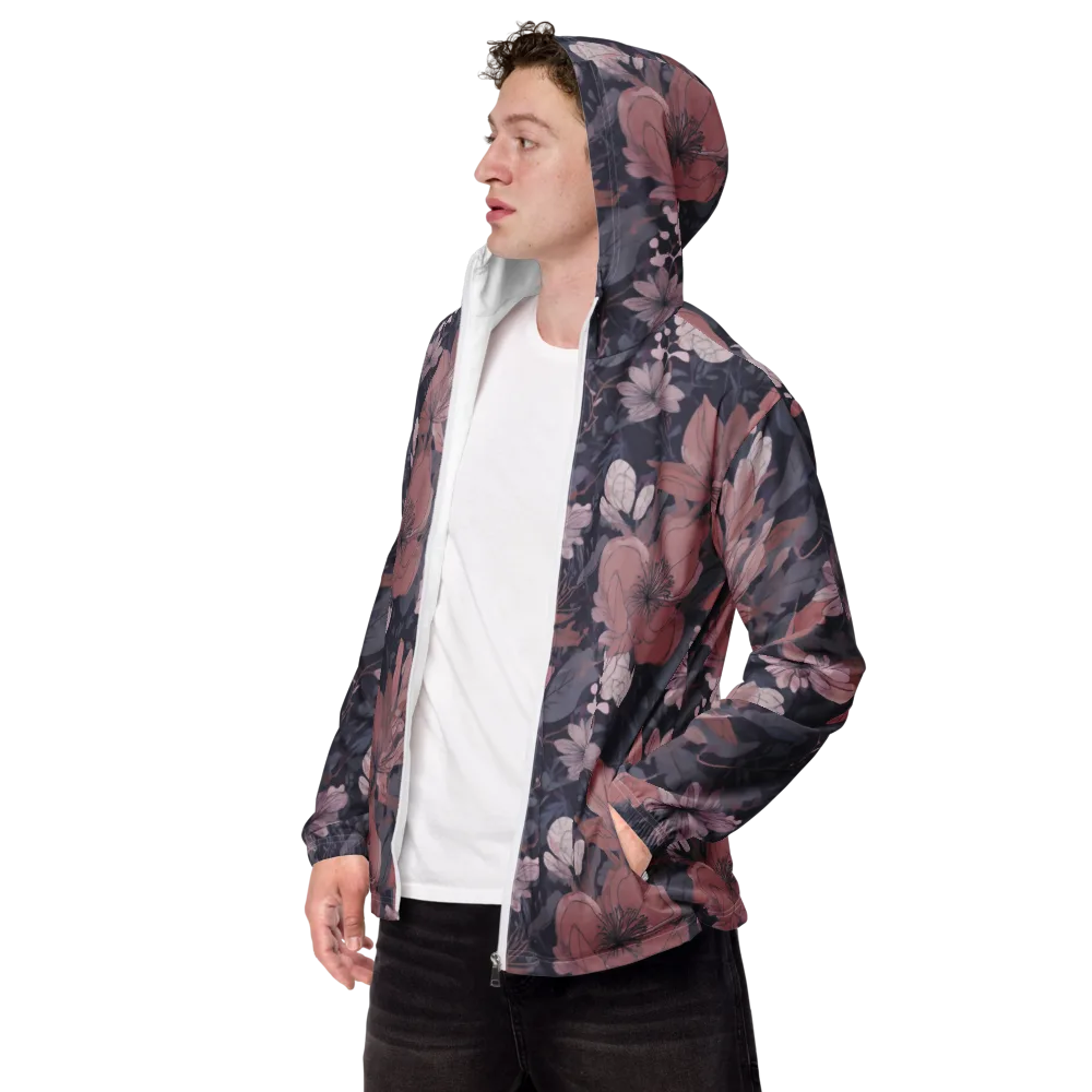 Moonlit Wildflower on Men's Windbreaker — Left Front