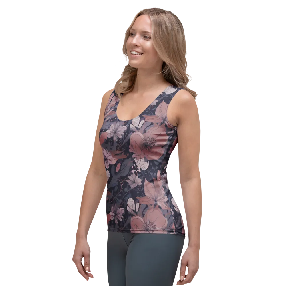 Moonlit Wildflower on Women's Tank Top — Left Front