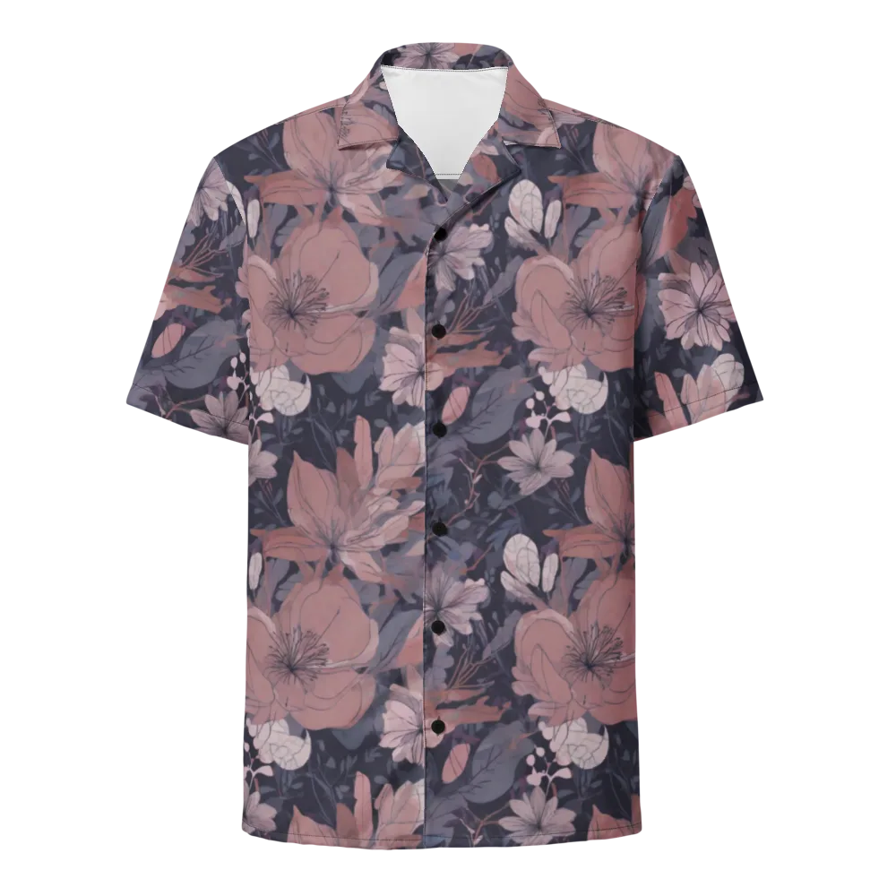 Moonlit Wildflower on Button Shirt — Front