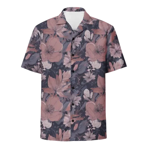 Moonlit Wildflower on a Button Shirt
