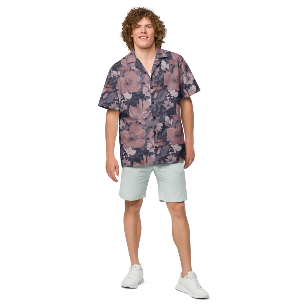 Moonlit Wildflower on Button Shirt — Front