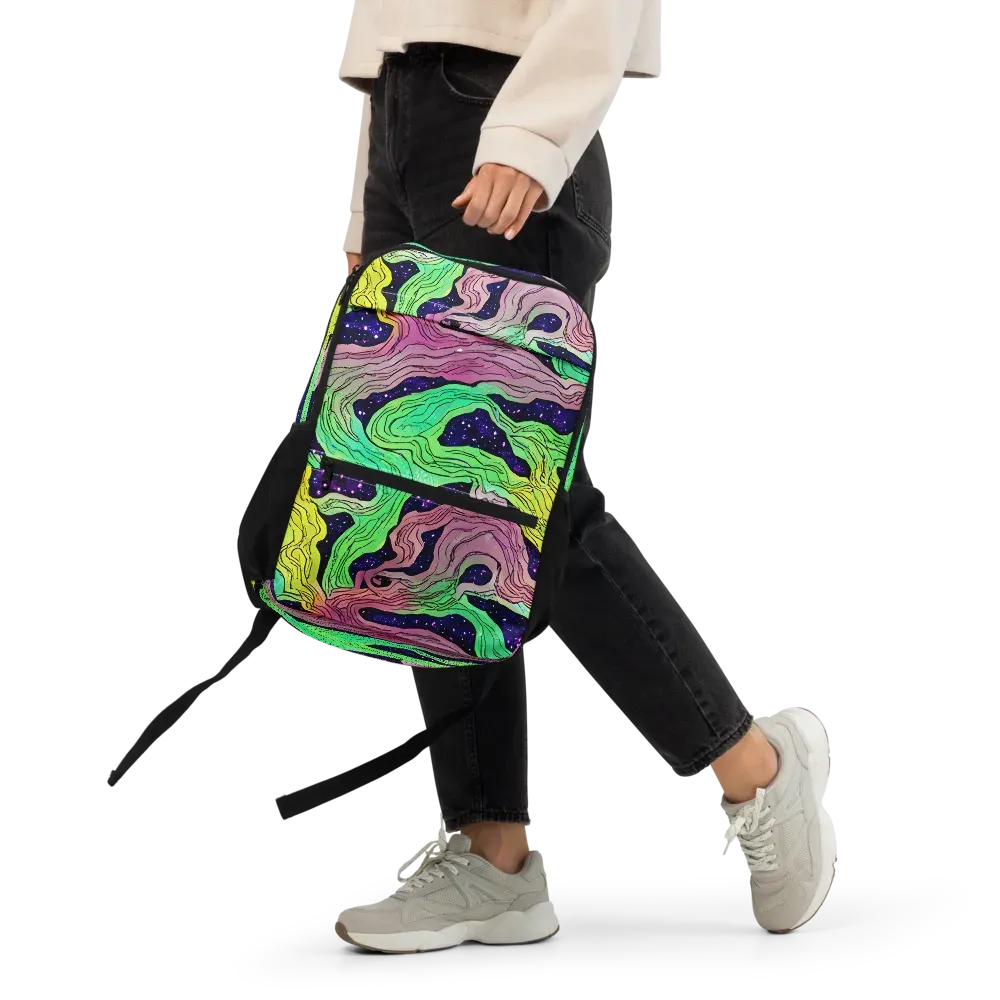 Psychedelic Tides on Utility Backpack — Front
