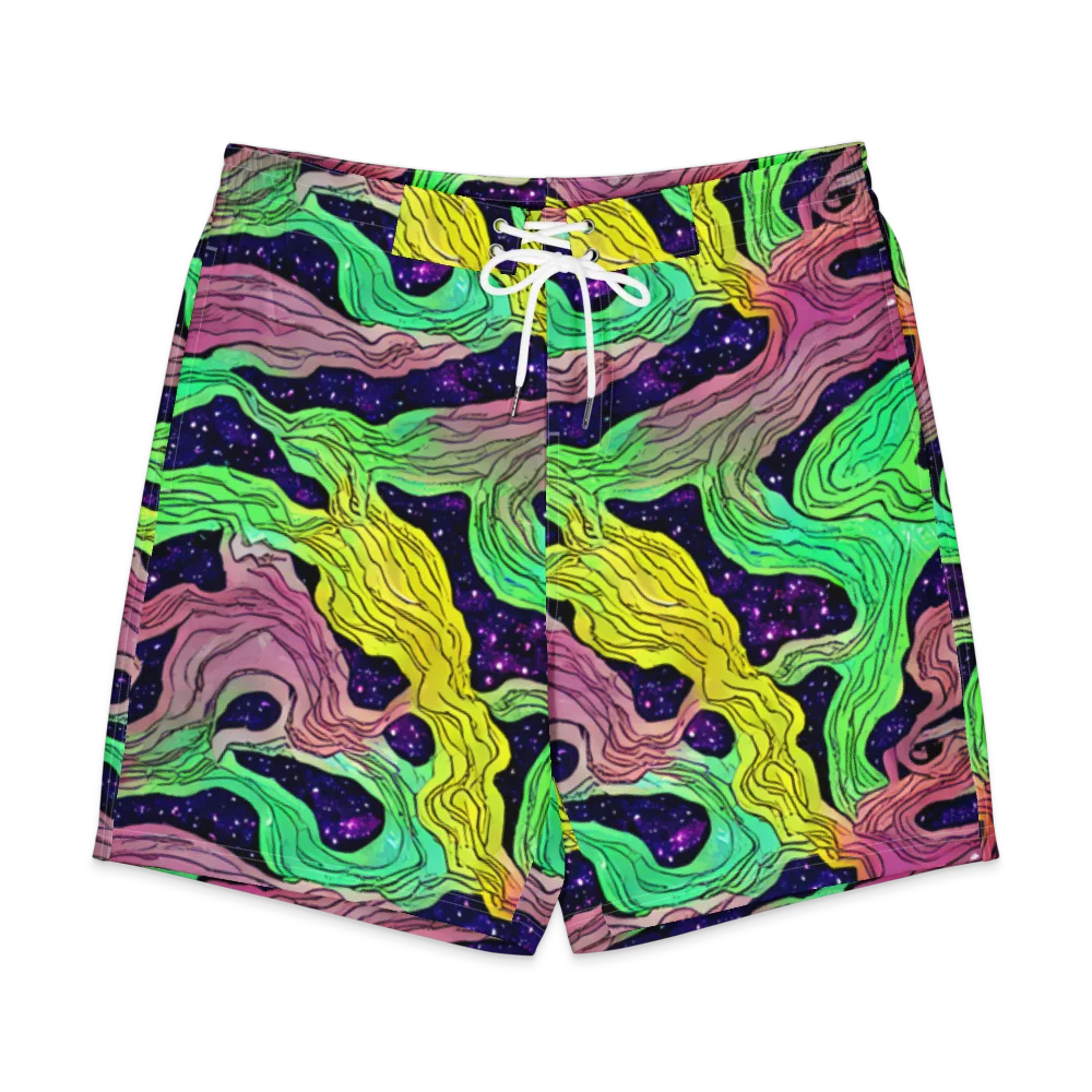 Psychedelic Tides on Men's Board Shorts — Front