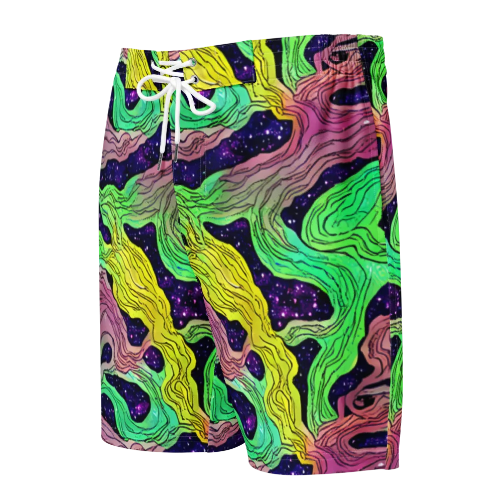 Psychedelic Tides on Men's Board Shorts — Front