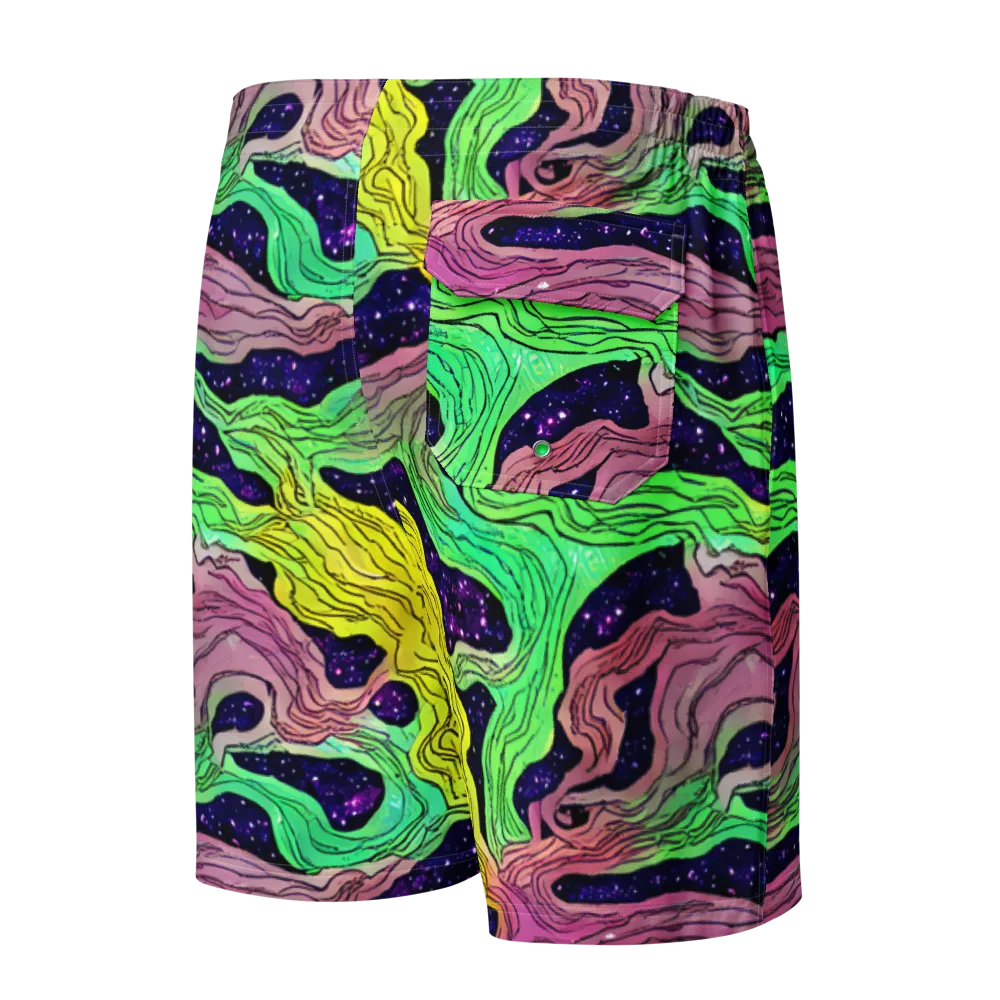 Psychedelic Tides on Men's Board Shorts — Back