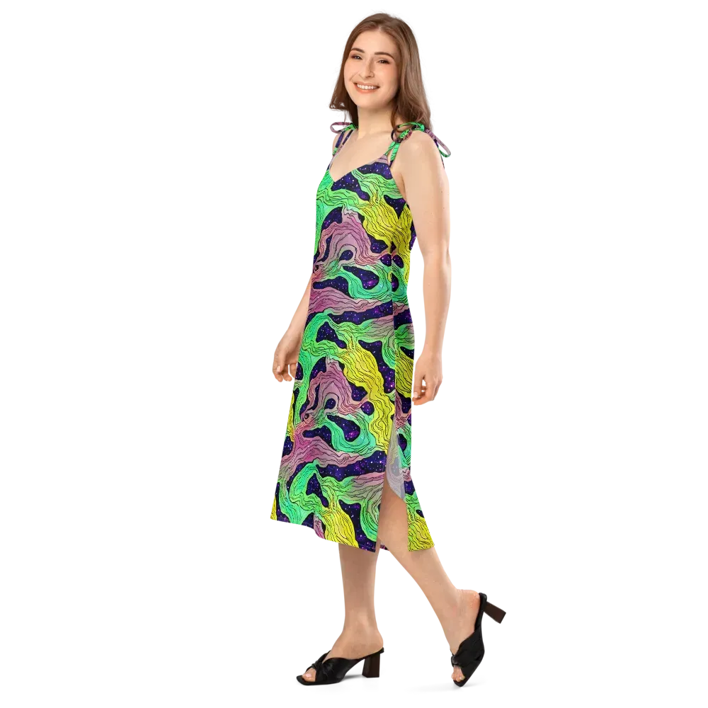 Psychedelic Tides on Slip Dress — Left Front