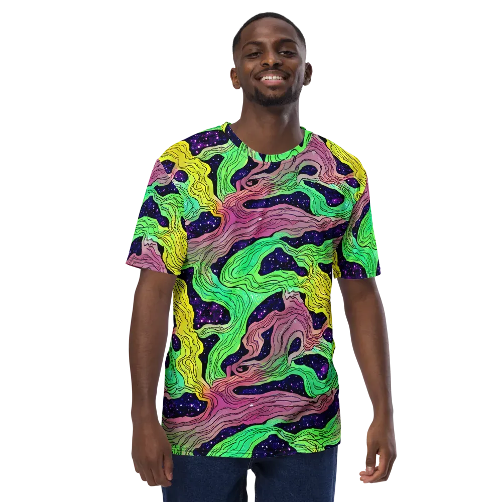 Psychedelic Tides on Men's Crew Neck T-Shirt — Front