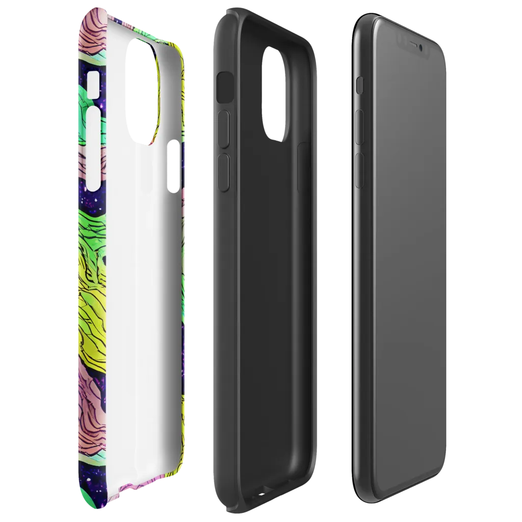 Psychedelic Tides on Tough Case for iPhone® — Right
