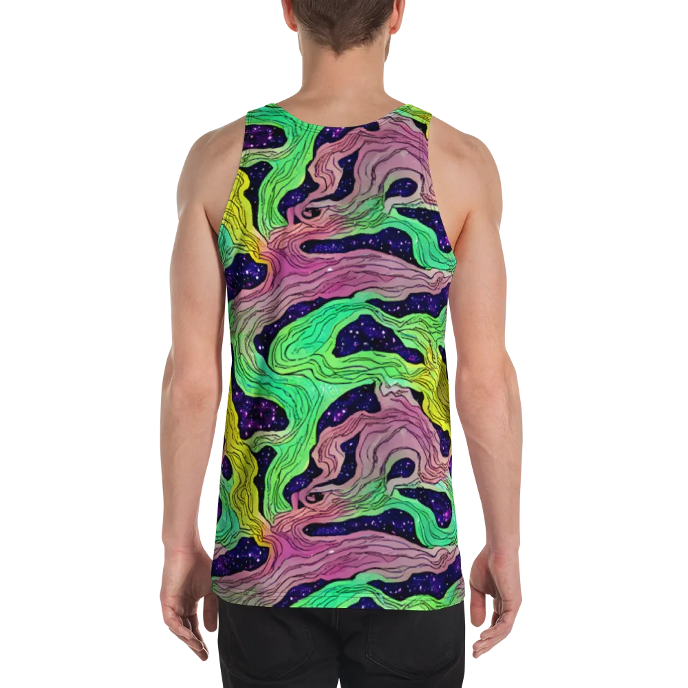 Psychedelic Tides on Men's Tank Top — Back