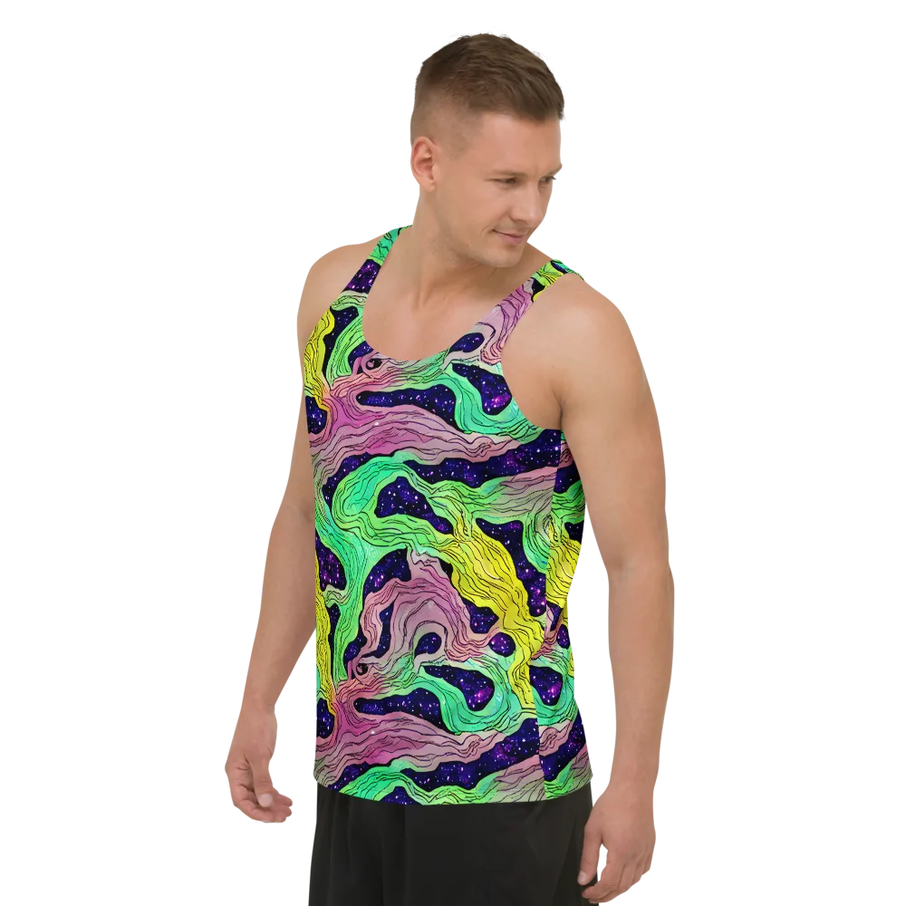 Psychedelic Tides on Men's Tank Top — Left Front