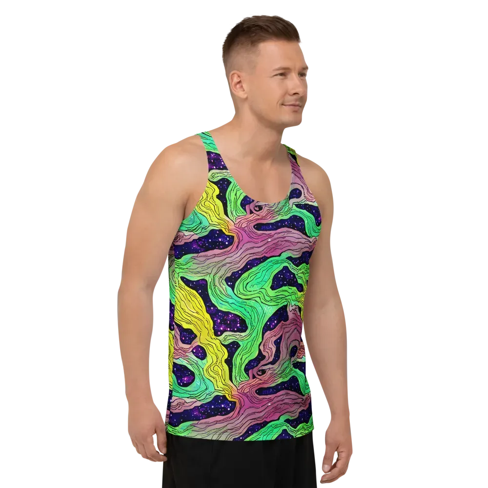 Psychedelic Tides on Men's Tank Top — Right Front