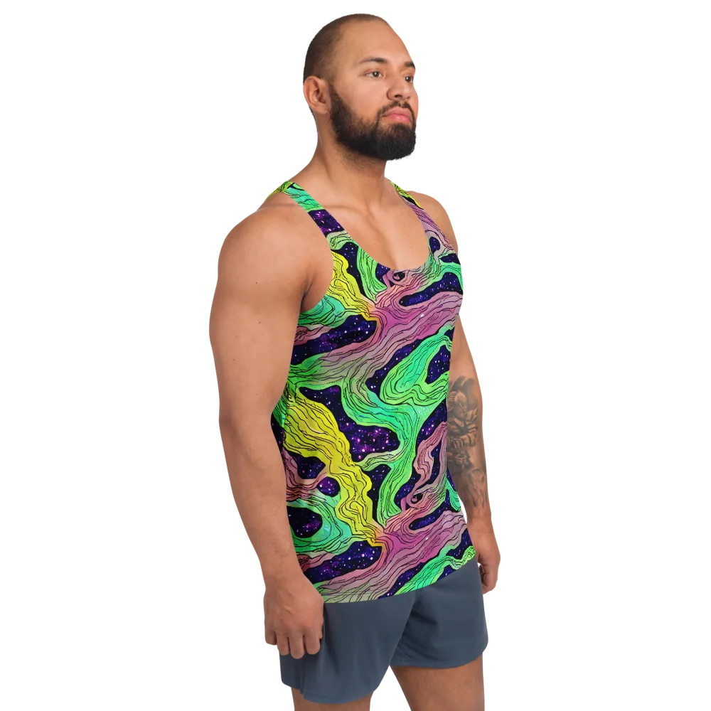 Psychedelic Tides on Men's Tank Top — Right Front