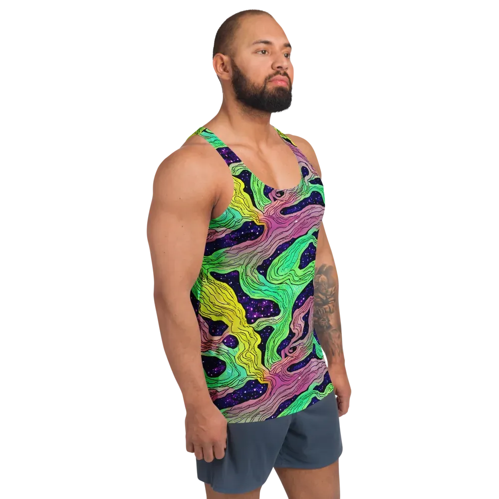 Psychedelic Tides on Men's Tank Top — Right Front