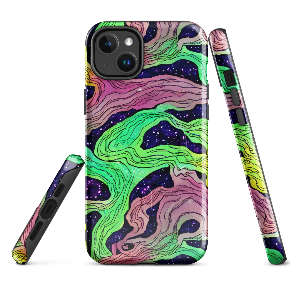 Psychedelic Tides on MagSafe Tough Case for iPhone® — Front