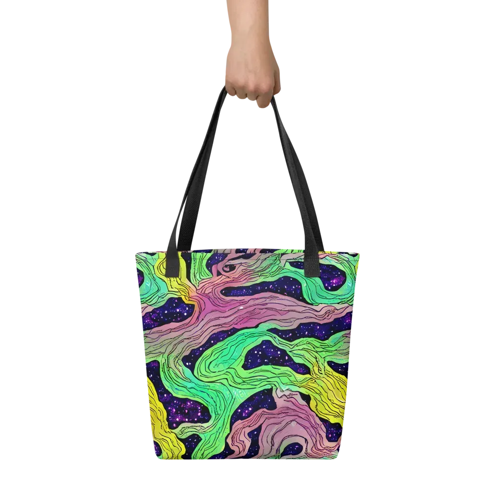 Psychedelic Tides on Tote Bag — Front