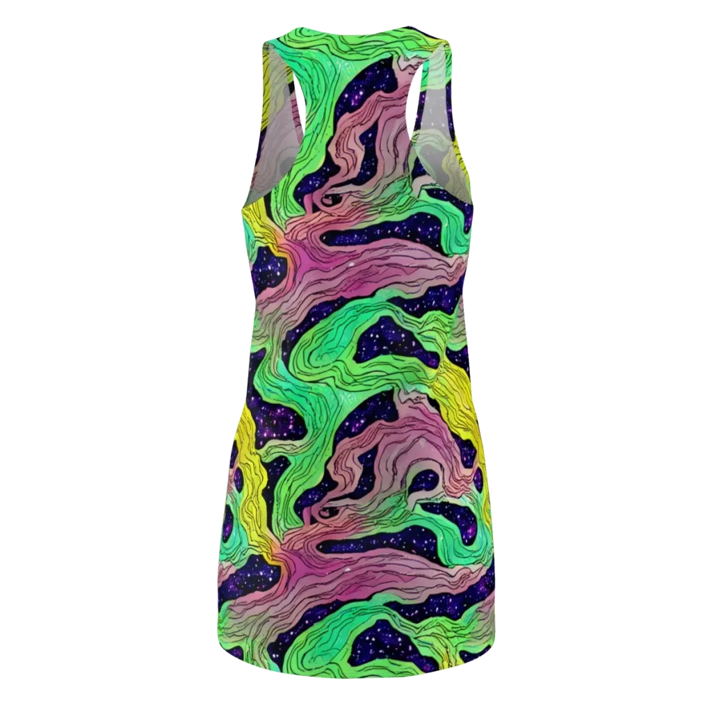 Psychedelic Tides on Racerback Dress — Back