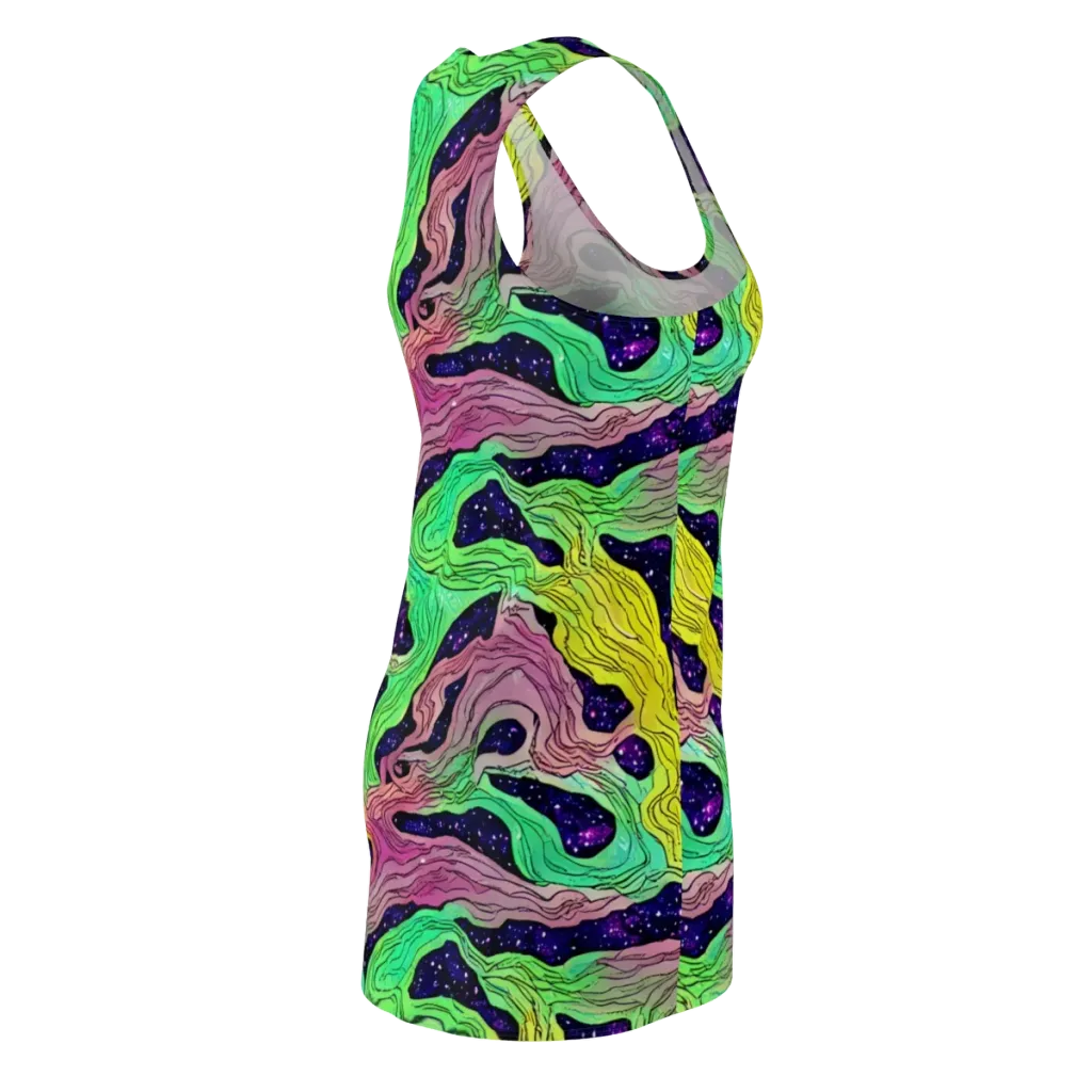 Psychedelic Tides on Racerback Dress — Back Side