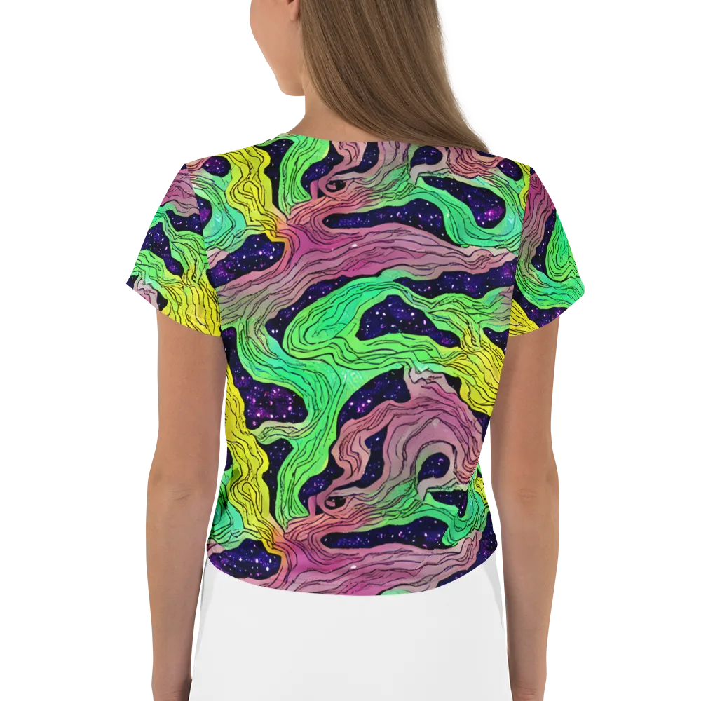 Psychedelic Tides on Crop Tee — Back