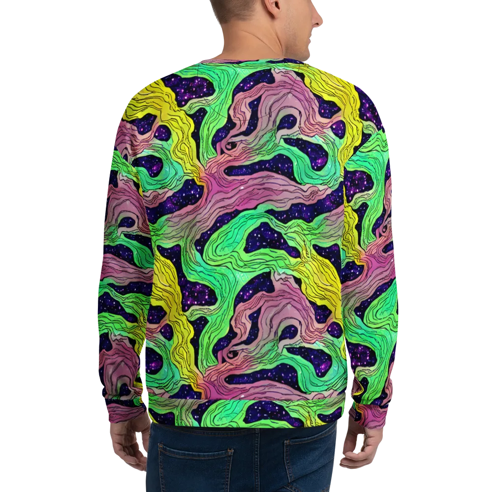 Psychedelic Tides on Sweatshirt — Back