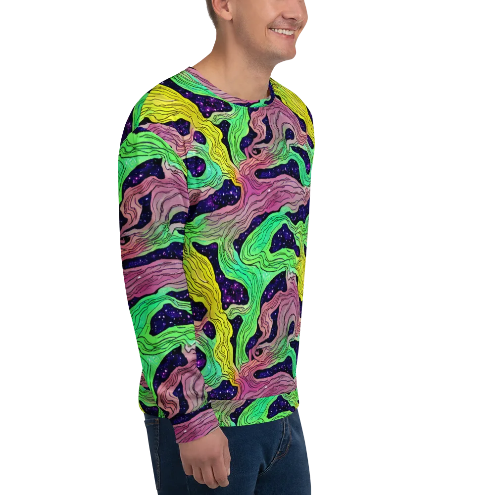 Psychedelic Tides on Sweatshirt — Right Front