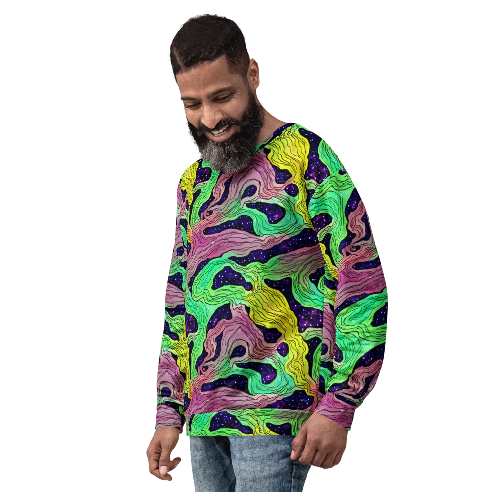 Psychedelic Tides on Sweatshirt — Left Front