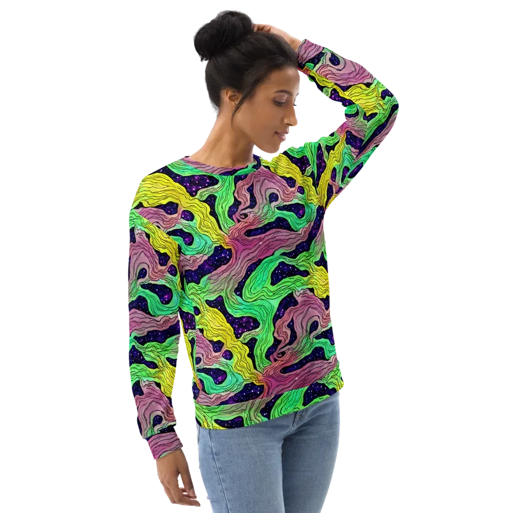 Psychedelic Tides on Sweatshirt — Right Front