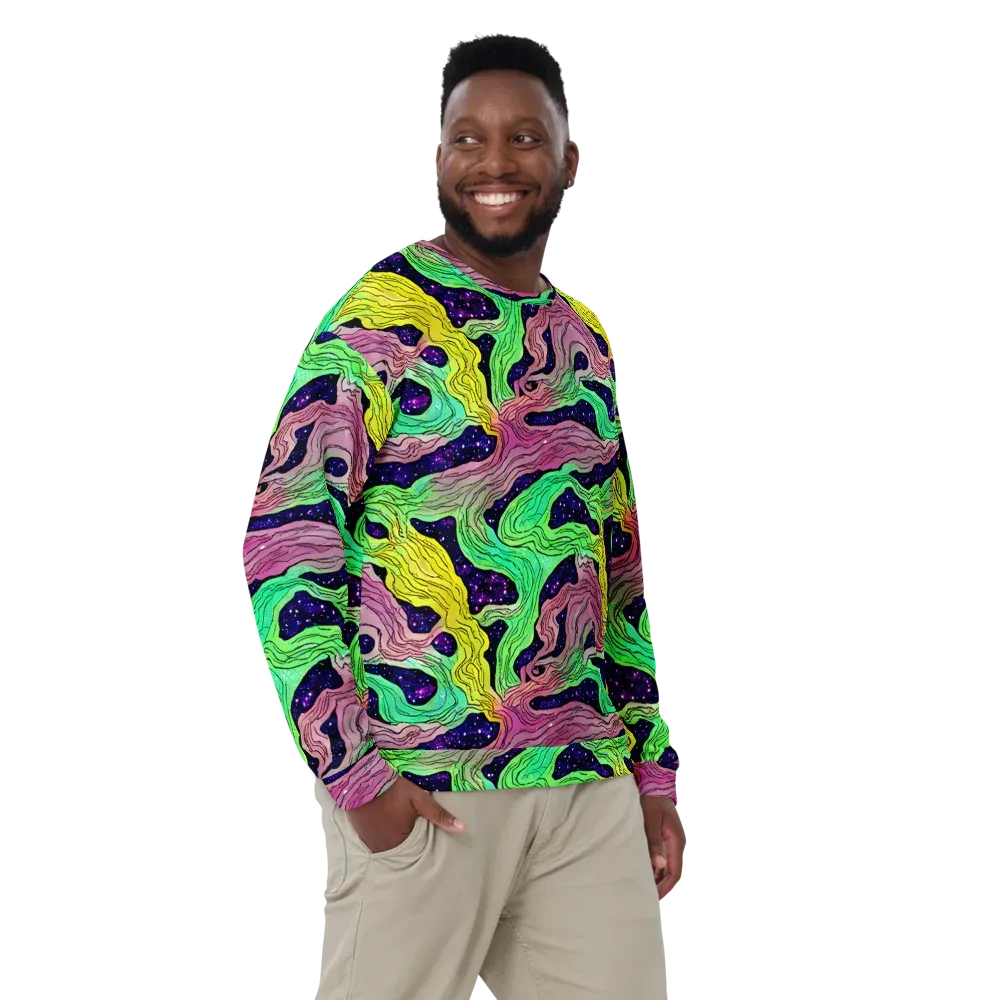 Psychedelic Tides on Sweatshirt — Front