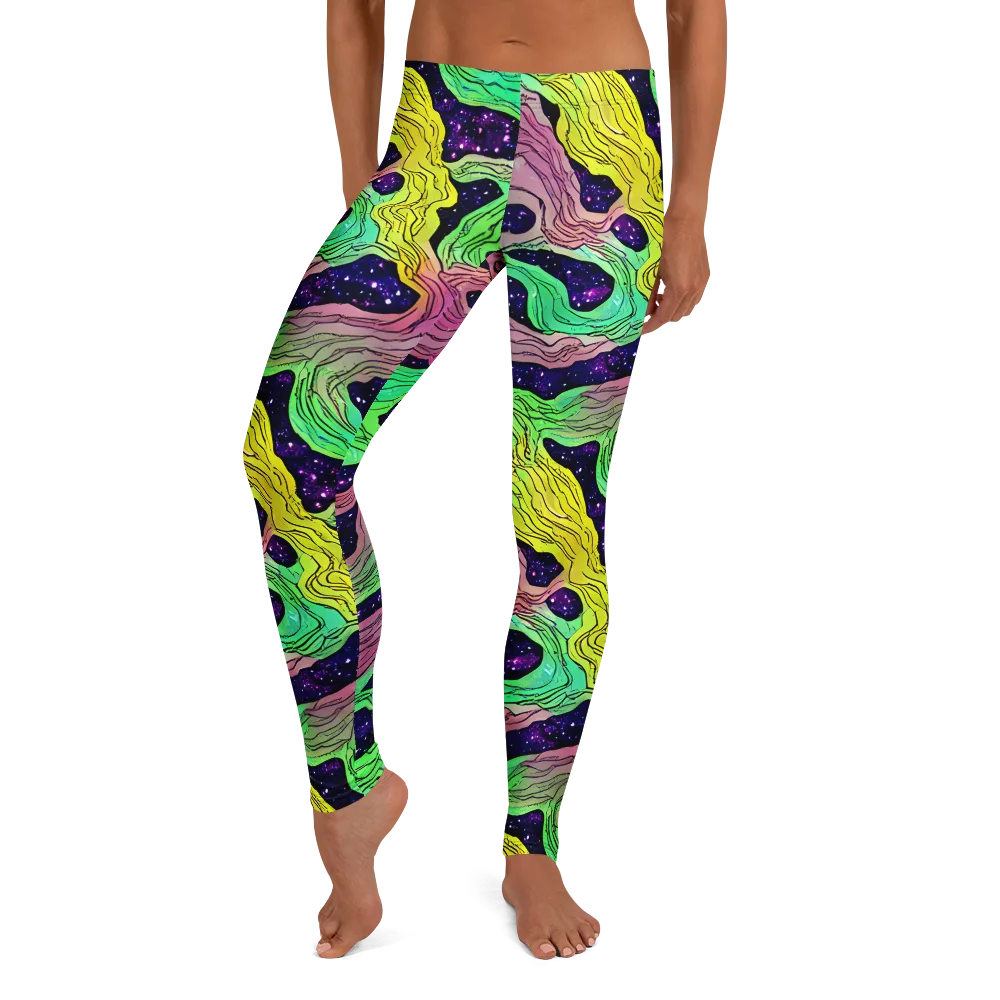 Psychedelic Tides on Leggings — Front