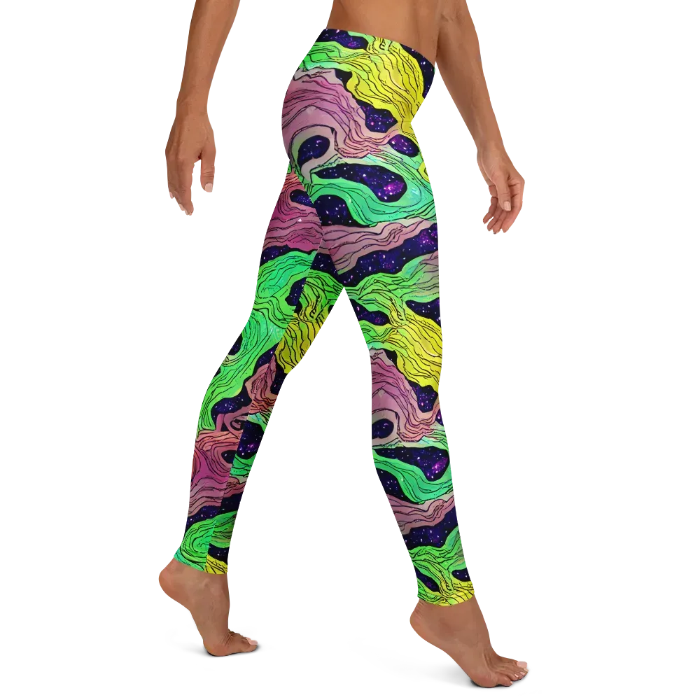 Psychedelic Tides on Leggings — Right