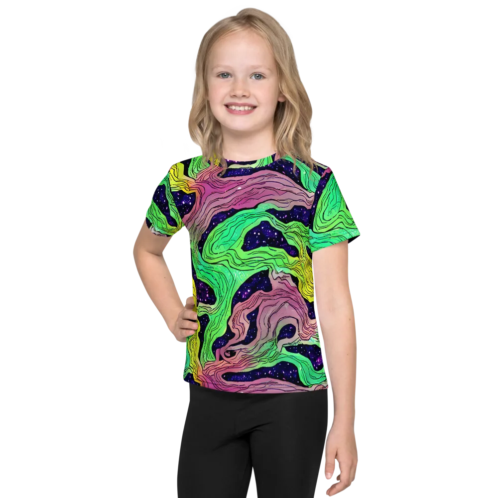 Psychedelic Tides on Kids Crew Neck T-Shirt — Front