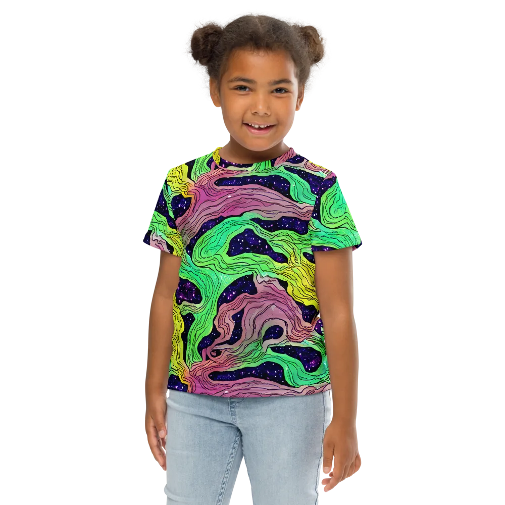 Psychedelic Tides on Kids Crew Neck T-Shirt — Front