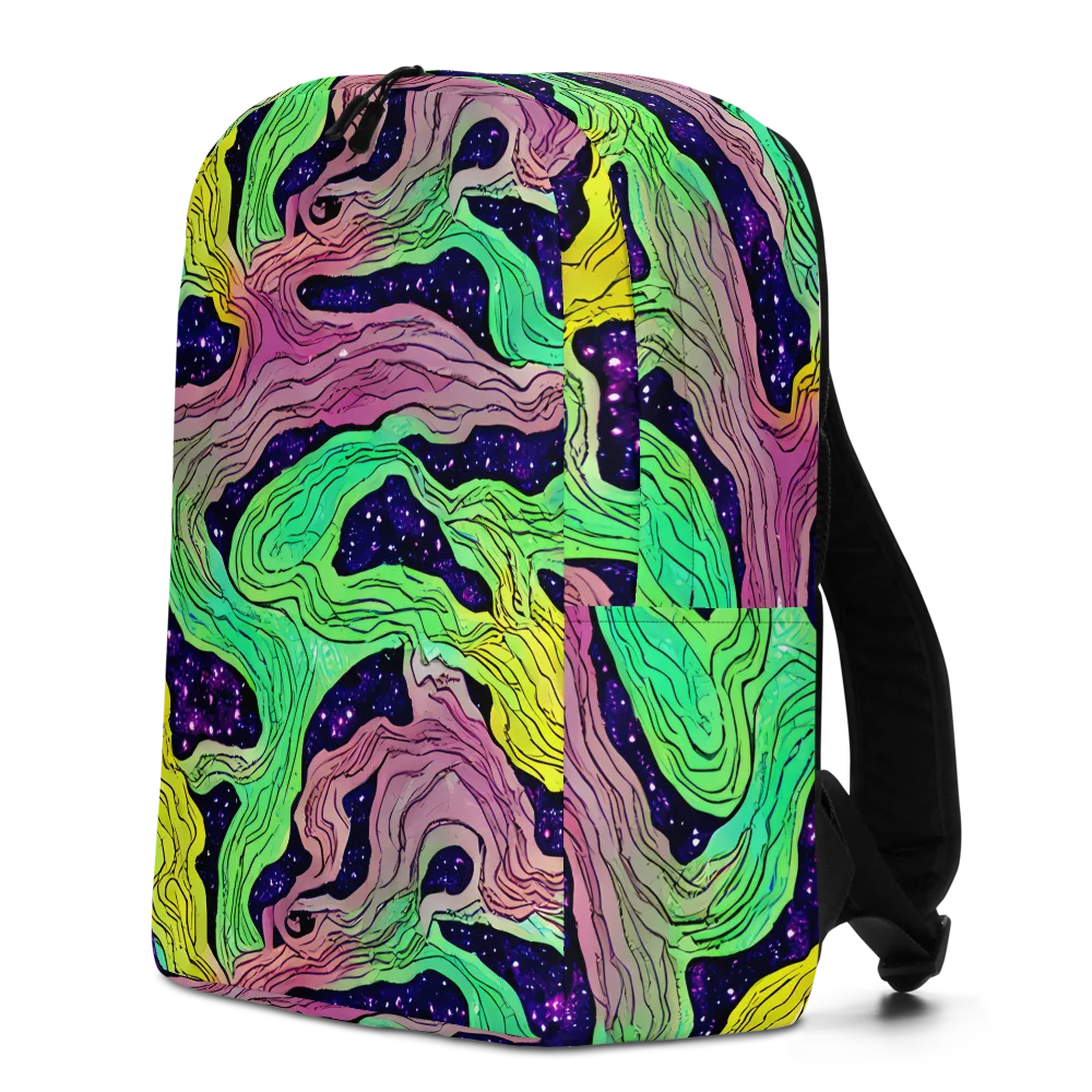 Psychedelic Tides on Minimalist Backpack — Left