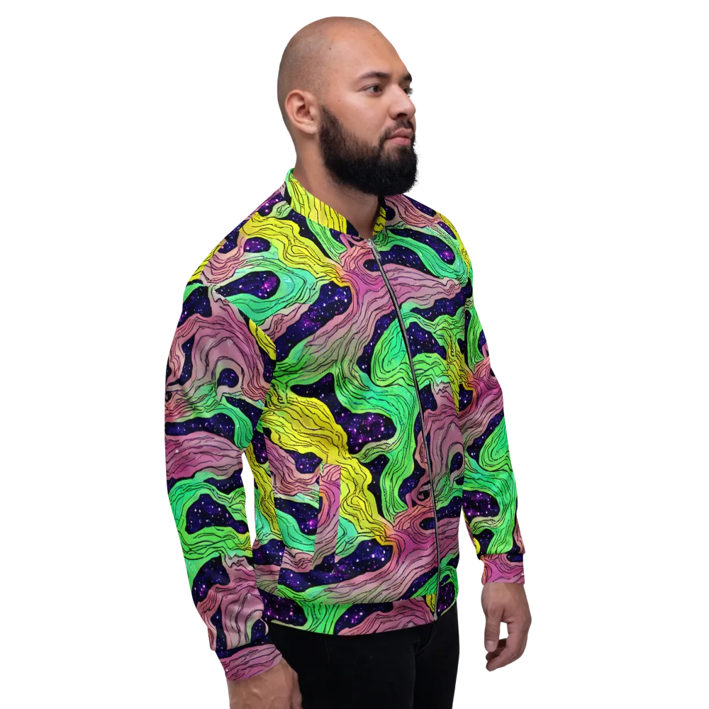 Psychedelic Tides on Bomber Jacket — Right