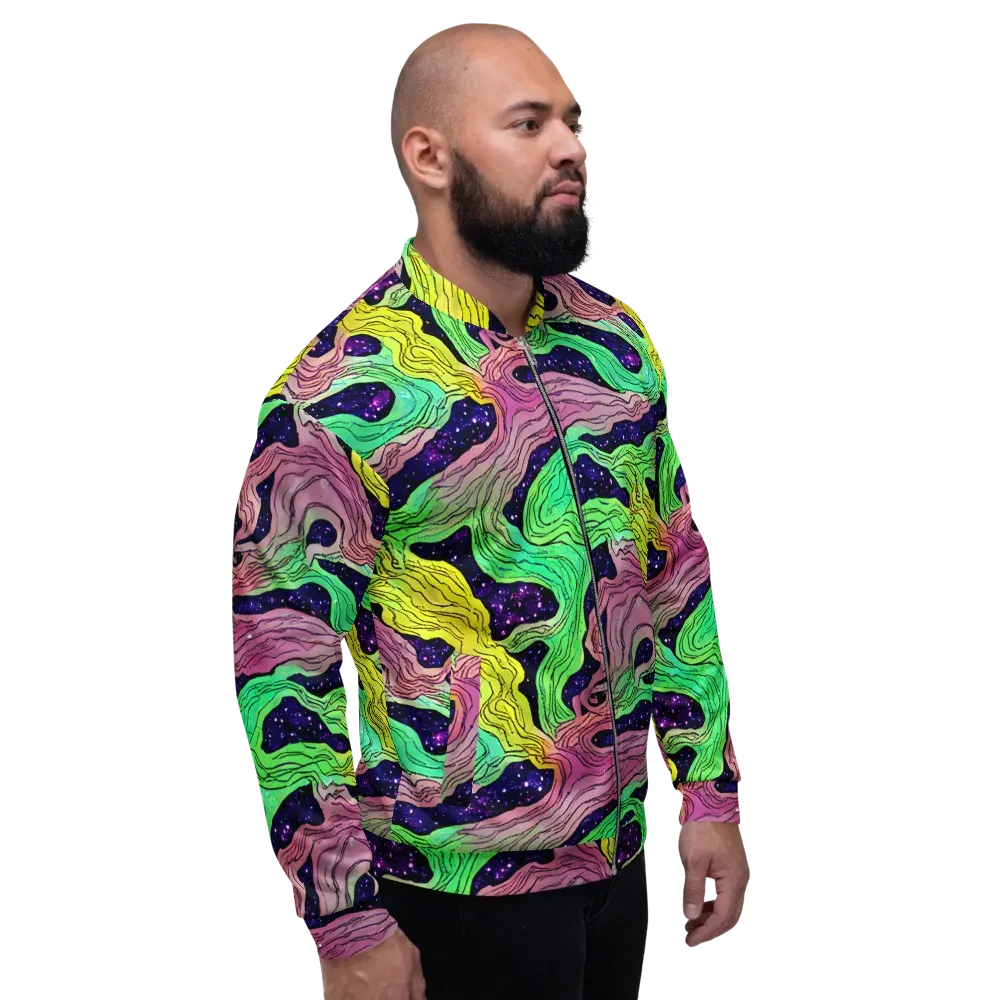 Psychedelic Tides on Bomber Jacket — Right