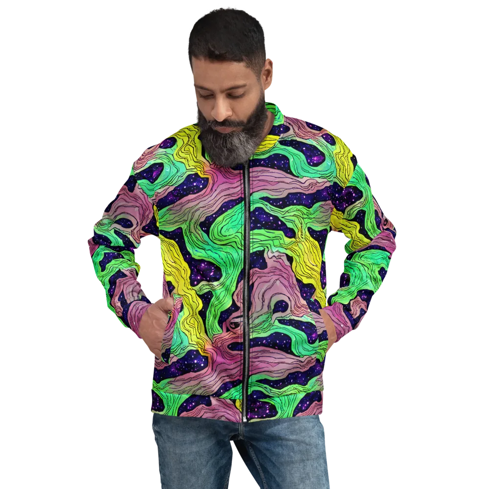 Psychedelic Tides on Bomber Jacket — Front