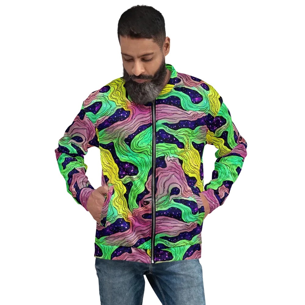 Psychedelic Tides on Bomber Jacket — Front