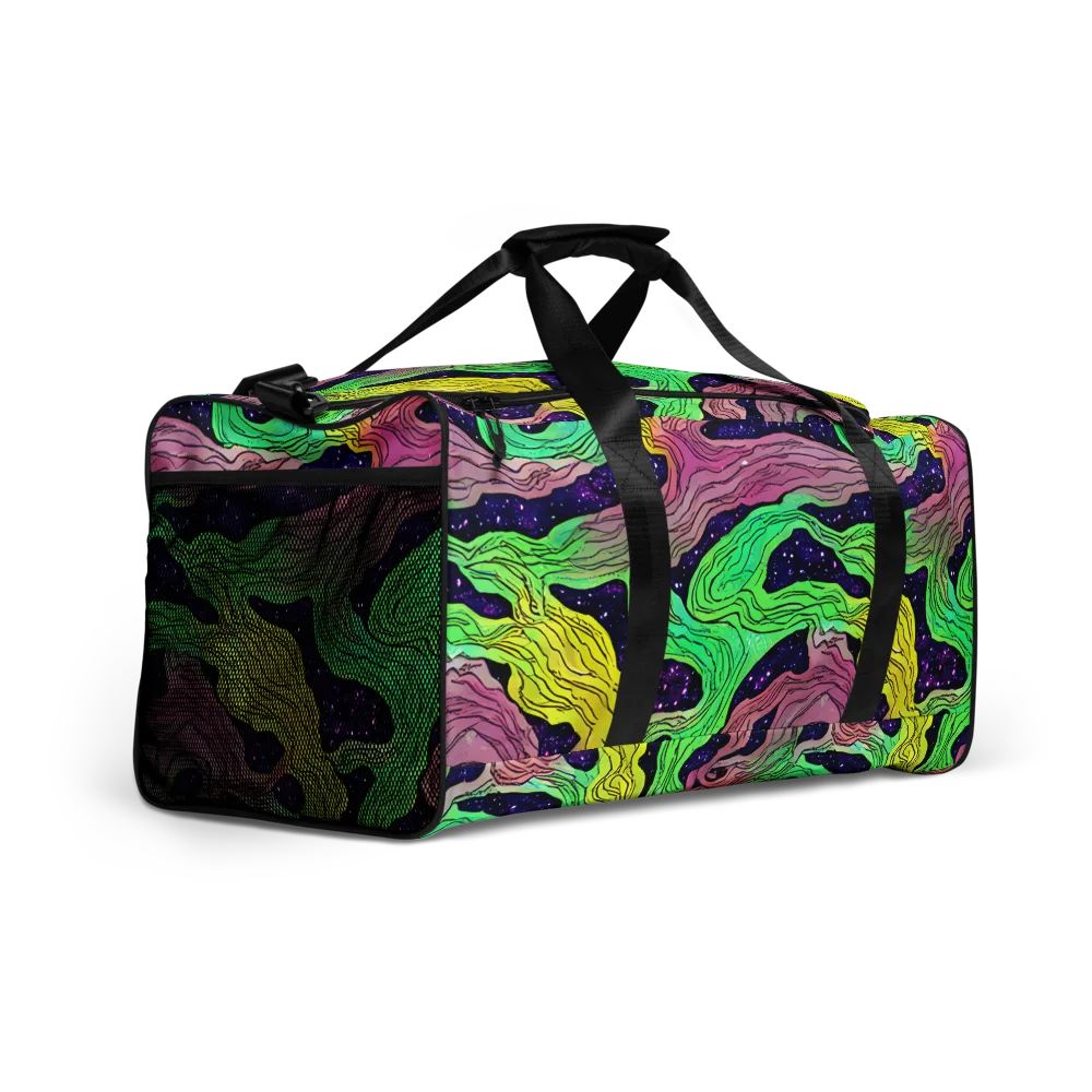 Psychedelic Tides on Duffle Bag — Right Front