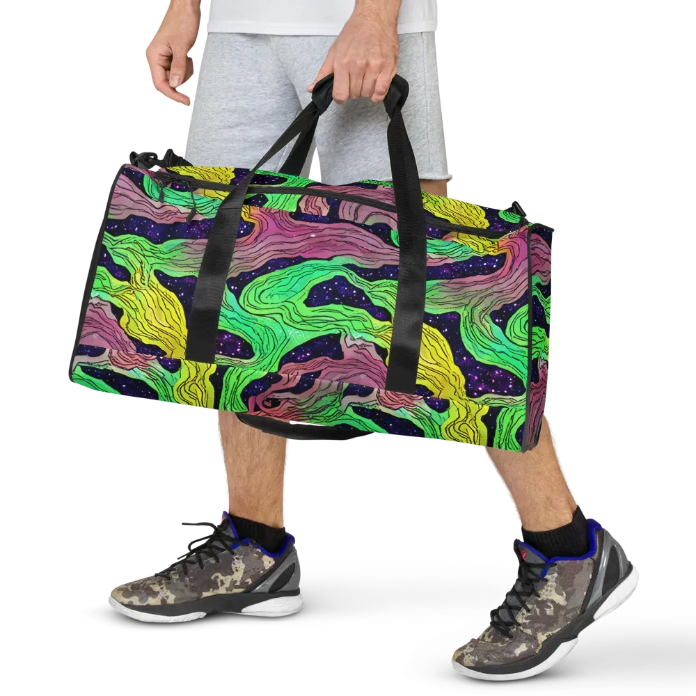 Psychedelic Tides on Duffle Bag — Front