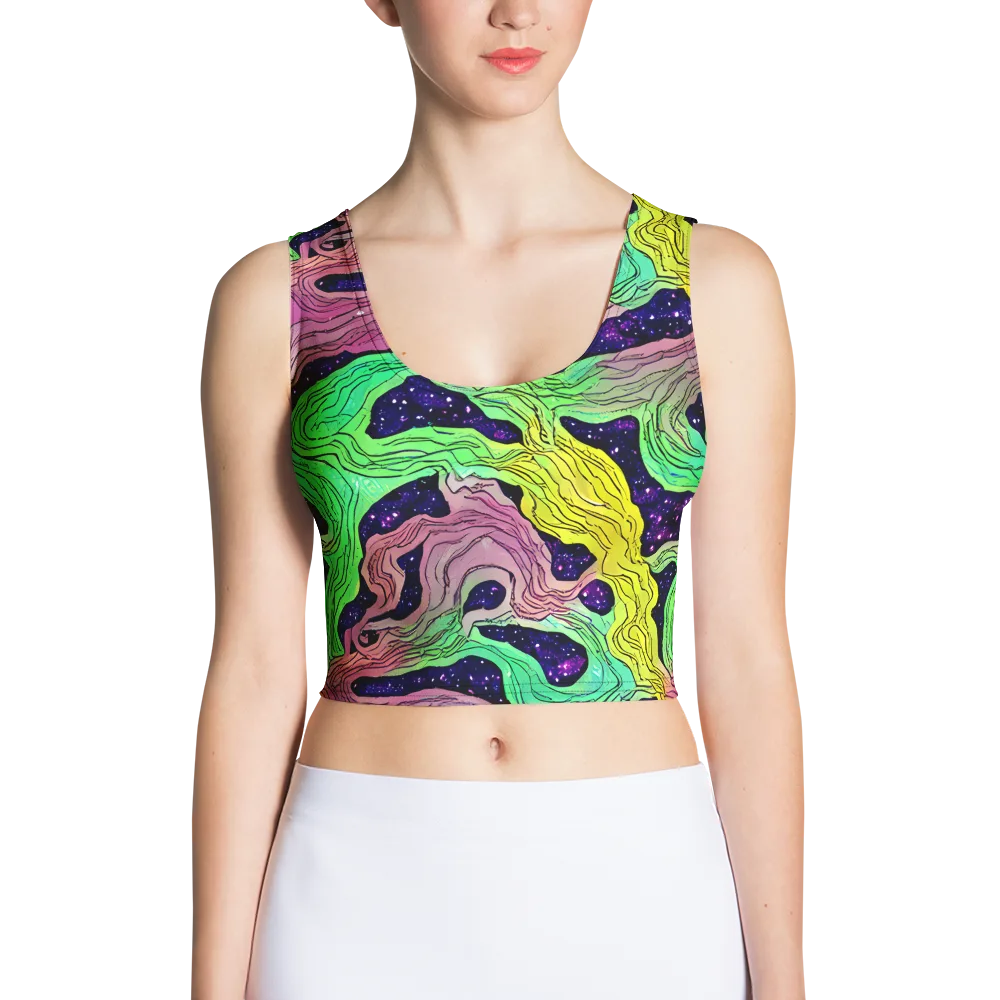 Psychedelic Tides on Crop Top — Front