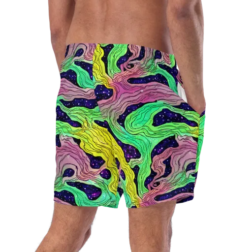 Psychedelic Tides on a Swim Trunks