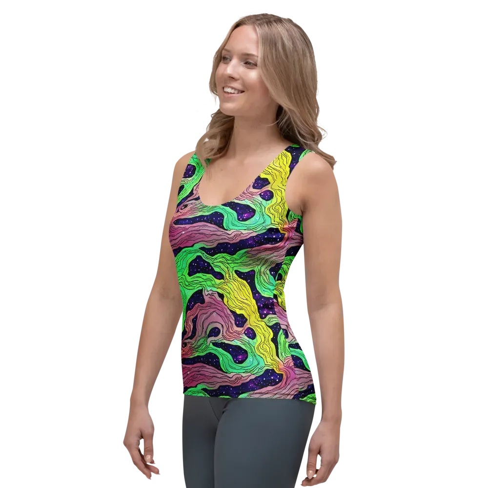 Psychedelic Tides on Women's Tank Top — Left Front