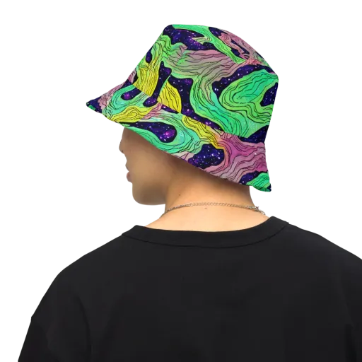 Psychedelic Tides on a Reversible Bucket Hat
