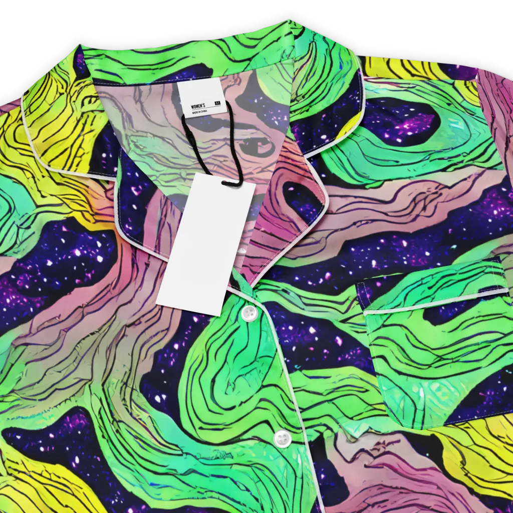 Psychedelic Tides on Women's Short Sleeve Pajama Top — Product details