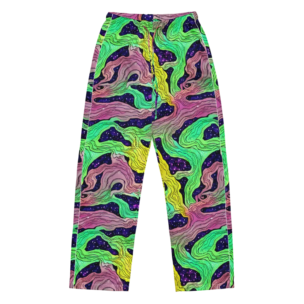 Psychedelic Tides on Women's Pajama Pants — Front