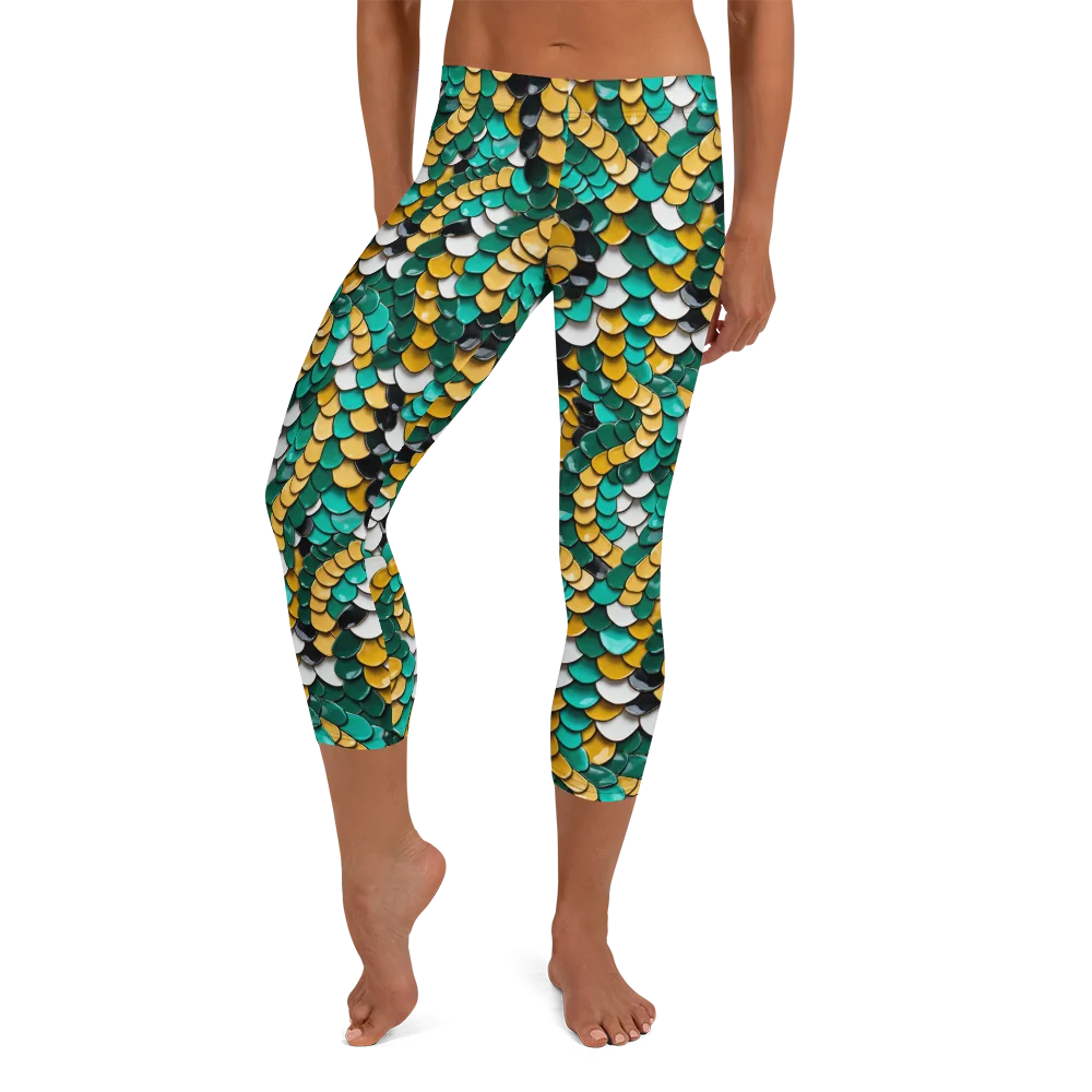 Jewel Scale on Capri Leggings — Front