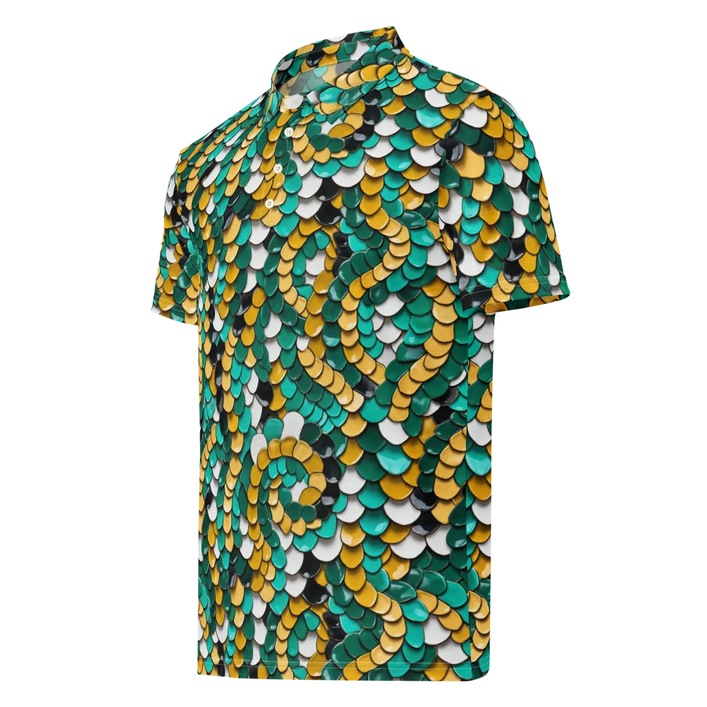 Jewel Scale on Men's Slim Fit Polo Shirt — Left Front
