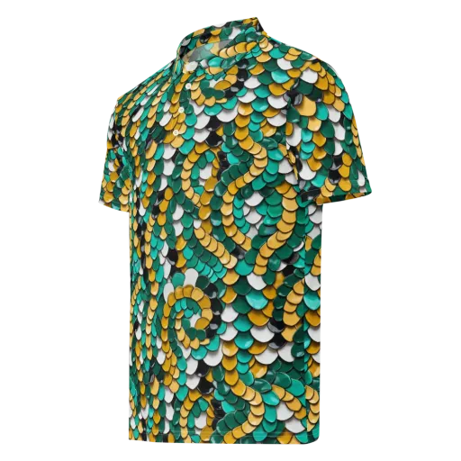 Jewel Scale on a Men's Slim Fit Polo Shirt