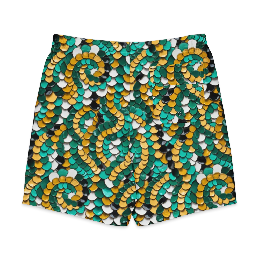 Jewel Scale on Men's Board Shorts — Back